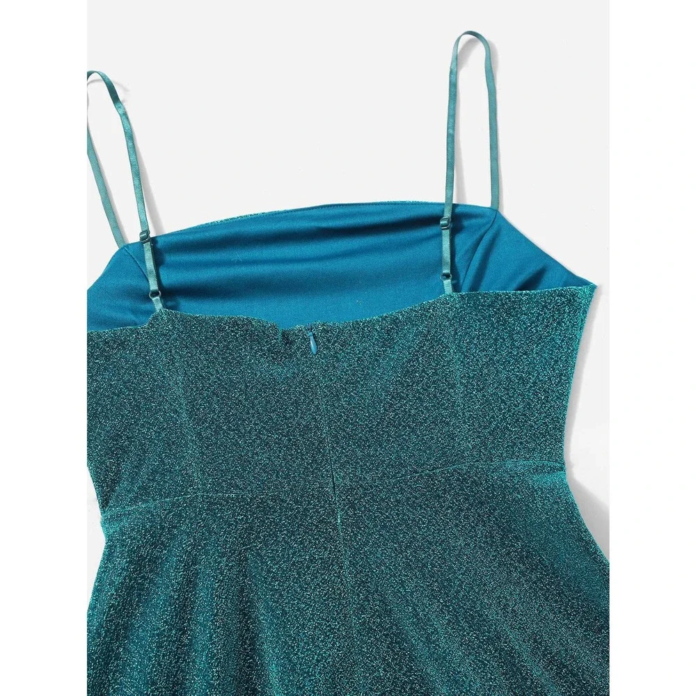 Mini Zipper Back Glitter Cami Dress black (others available by request) - Picture 9 of 11